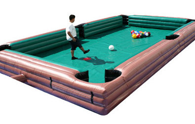 Rack 'em up, then kick away at the billiard balls!<br/>Take Billiards, Pool and Snooker to a whole new dimension, with the Human Billiards.<br/>Over-sized, great Fun rental for everyone!